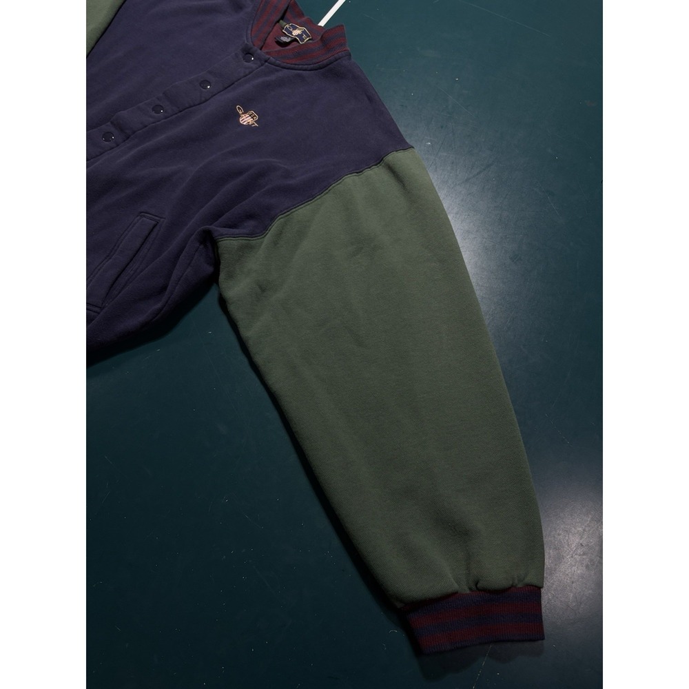 Vintage 90s Gant Varsity Bomber Color Block Sweatshirt Jacket Men's XL Fleece - Picture 4 of 9